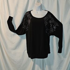 JM Collection Scoop Neck Top